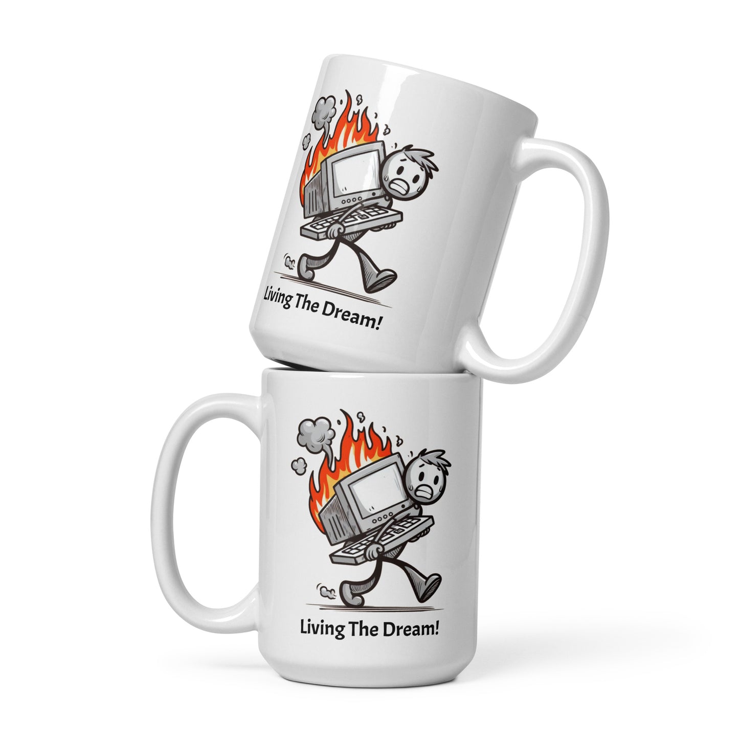 Living the Dream Funny Computer Mug