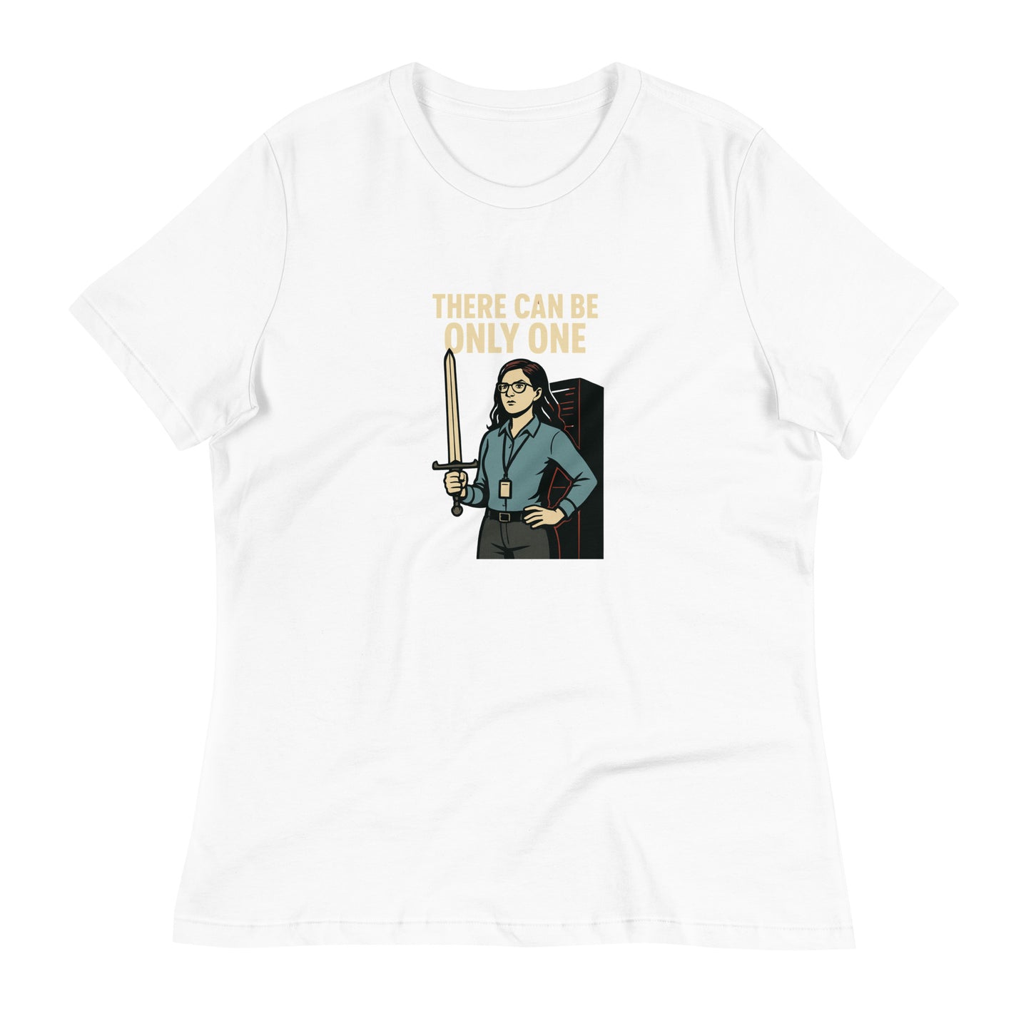 There can be only one woman in IT shirt