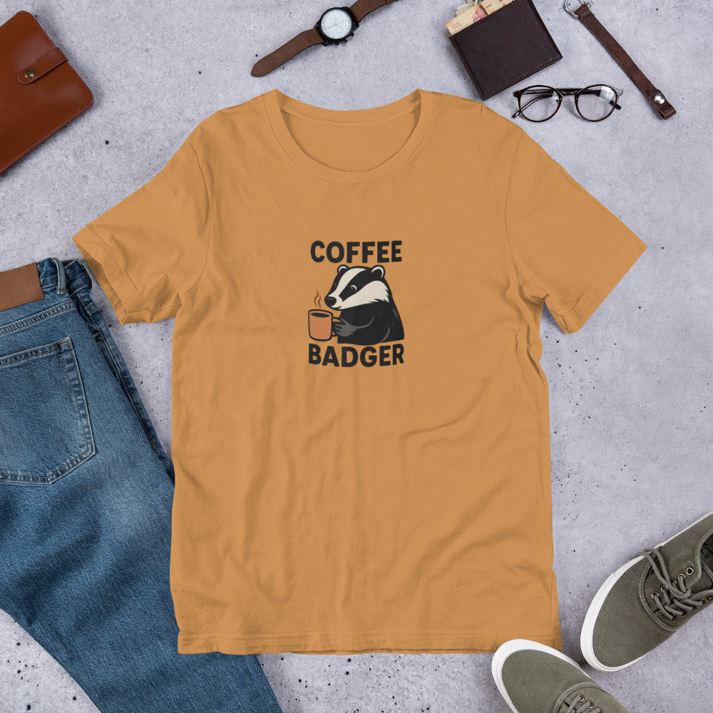 Badge-in coffee shirt
