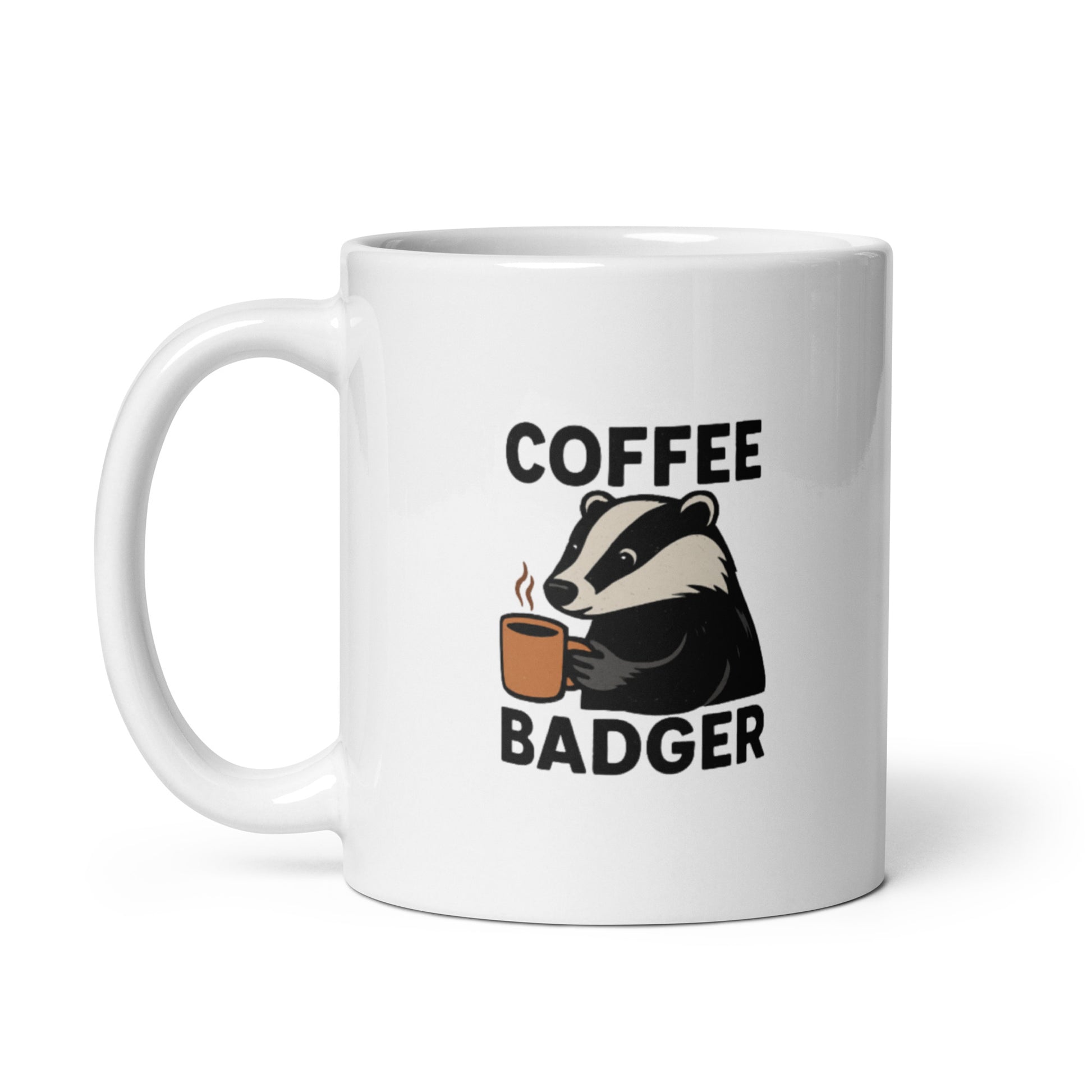 Funny Coffee Badger Mug for Remote Workers