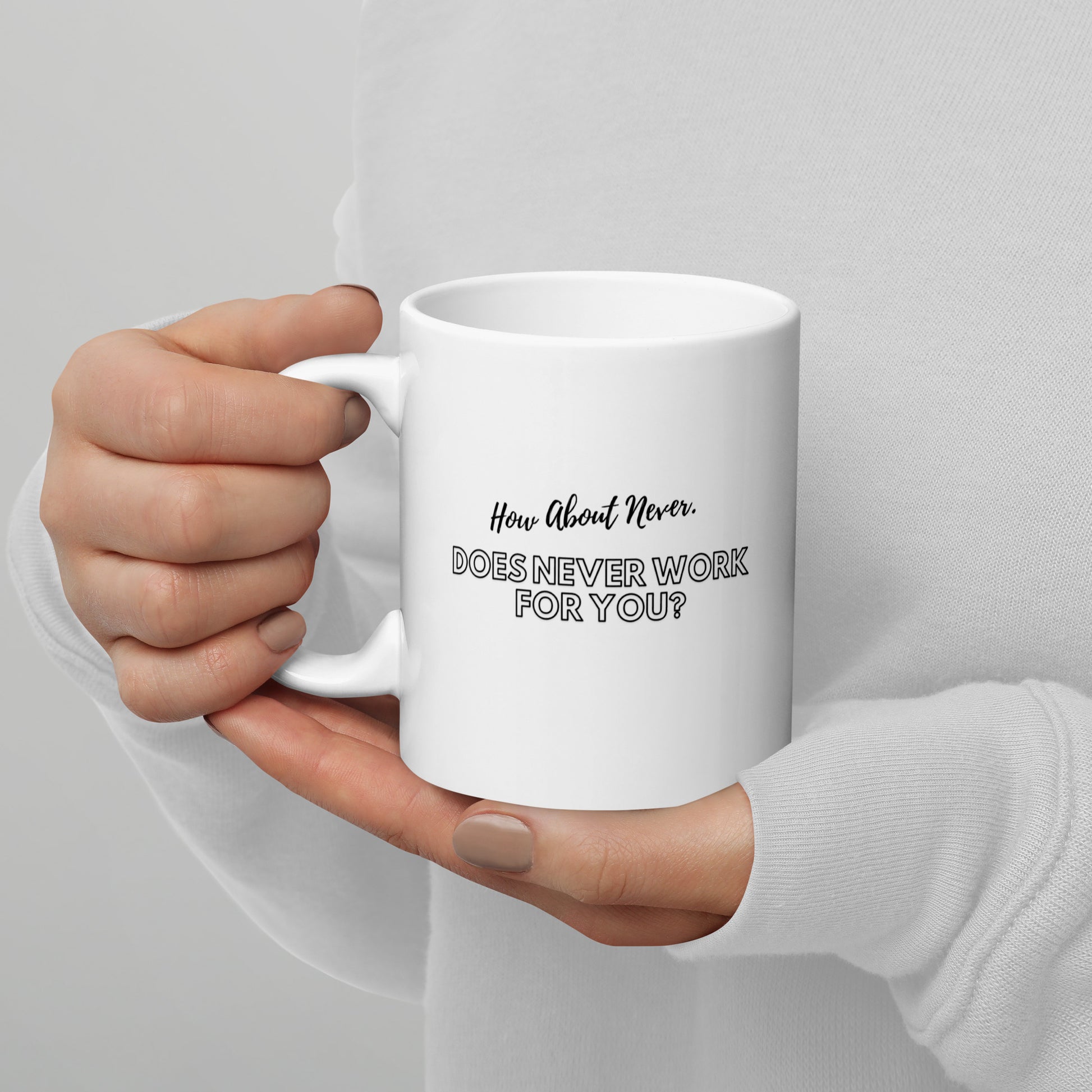 How About Never White Mug